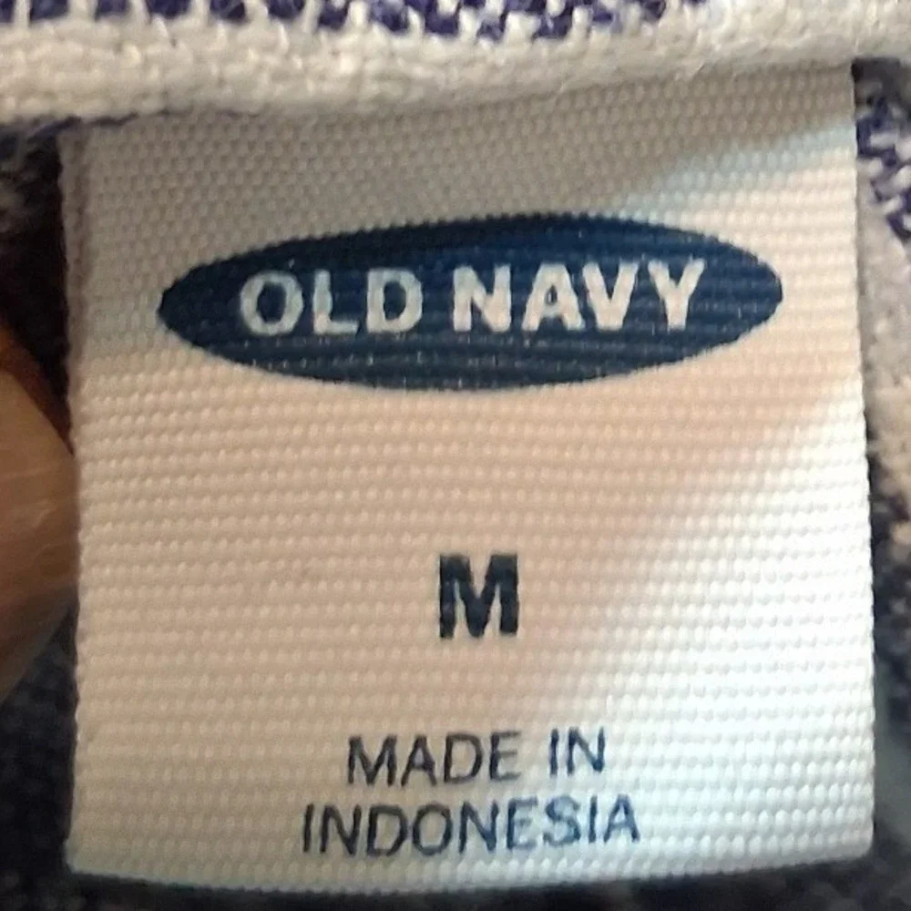Old Navy Mens Linen Blend Striped Shorts Navy Blue White Frayed Hem M 381876-00